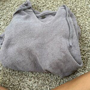lavender hooded sweater from aerie